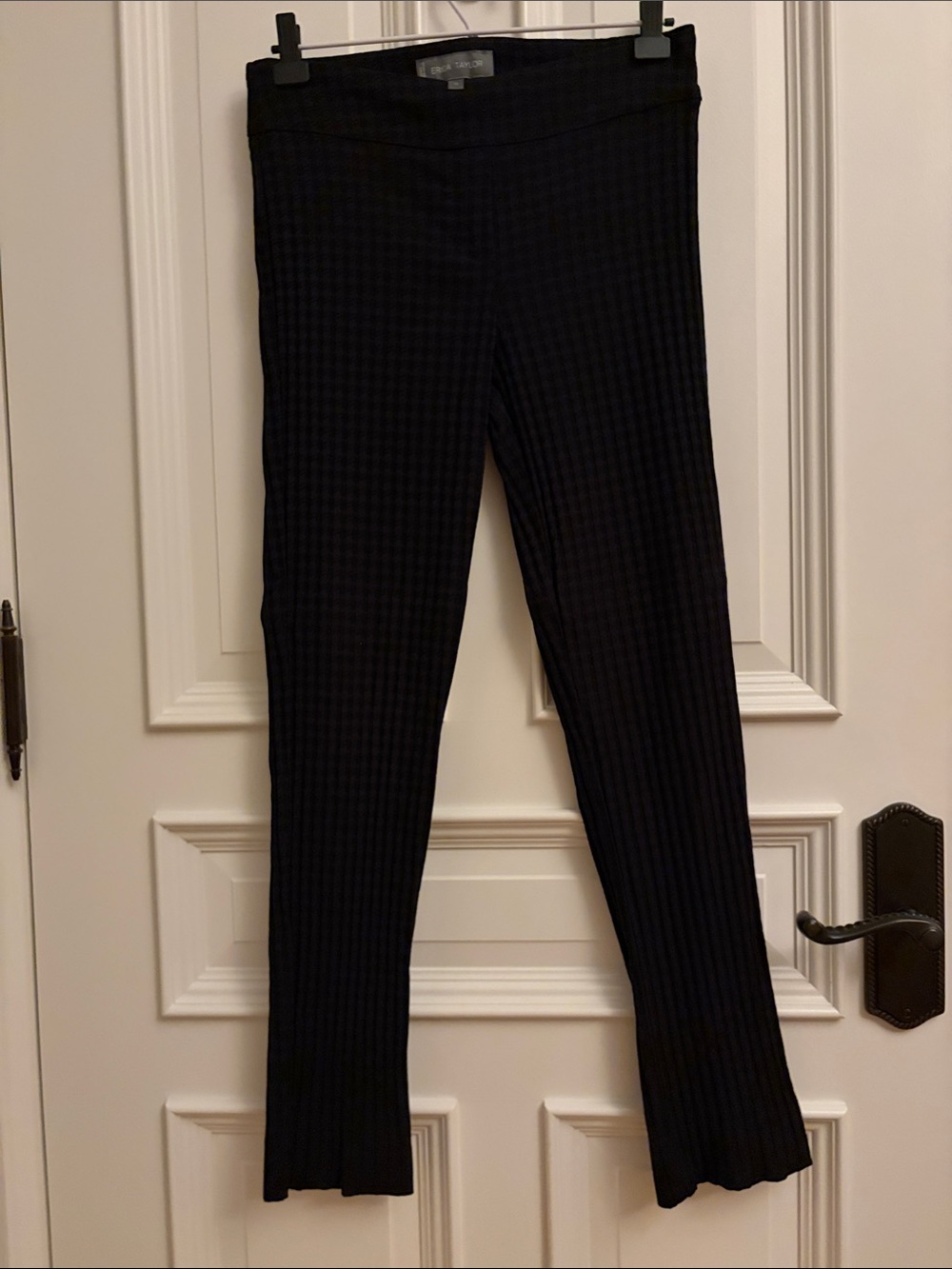 Women’s Black Ribbed Knit Pants